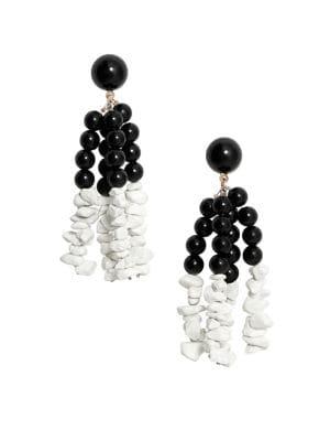 Mango Pendiente Kansas Stone Drop Earrings