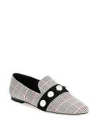 Lord & Taylor Haven Pearl-embellished Plaid Loafers