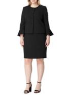 Tahari Arthur S. Levine Plus Bell-sleeve Jacket Skirt Suit