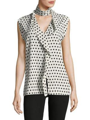 Marella Sleeveless Polka Dot Top