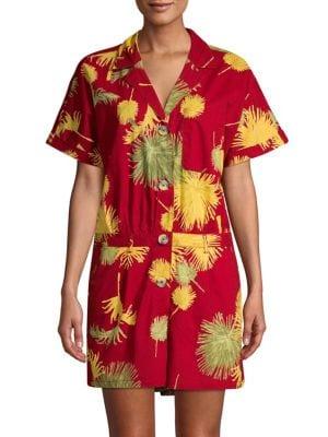 Free People Malibu Printed Cotton Romper