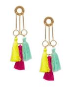 Design Lab Donut Fringe Linear Earrings