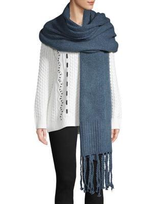 Free People Fringed-trim Ribbed Scarf