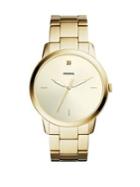 Fossil The Minimalist Carbon Series Three-hand Goldtone Stainless Steel Watch