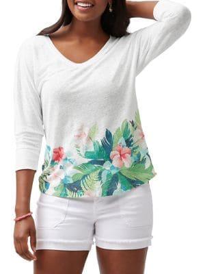 Tommy Bahama Hibiscus Hues Scoop Tee