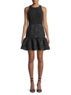 Aidan By Aidan Mattox Textured Fit-and-flare Dress
