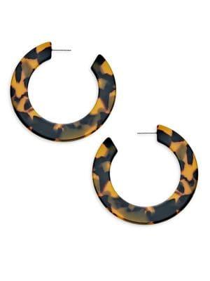 Catherine Stein Designs Inc Tortoise Shell Split Hoop Earrings