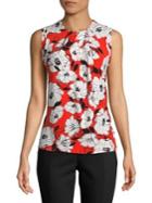 Karl Lagerfeld Paris Printed Pleated Blouse