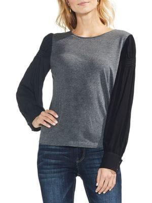 Vince Camuto Menswear Charm Smocked Shoulder Top