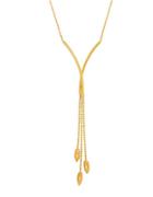 Lord & Taylor 14k Yellow-gold Tassel Bead Necklace