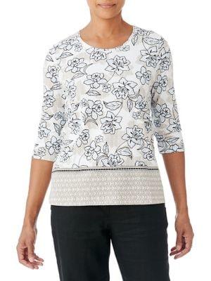 Olsen Flam Safari Sand Flower Tee