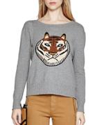 French Connection Tiger Embroidered Sweater
