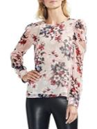 Vince Camuto Floral Puff Shoulder Blouse