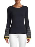 Bailey 44 Polka Dot Flare Sleeve Top