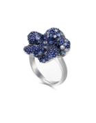 Effy Final Call Sapphire And Sterling Silver Floral Ring