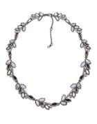 Jenny Packham Crystal & Rose Opal Collar Necklace