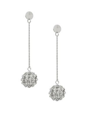 Design Lab Pave Ball Linear Earrings