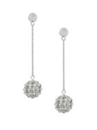Design Lab Pave Ball Linear Earrings