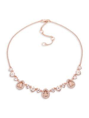 Givenchy Rose-goldplated & Crystal Array Frontal Necklace