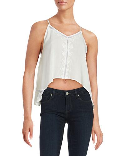Design Lab Lord & Taylor Embroidered Hi-lo Tank Top