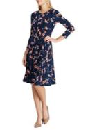 Lauren Ralph Lauren Belted Floral Jersey Fit-&-flare Dress