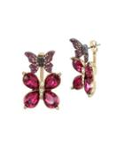Betsey Johnson Gold Butterfly Drop Earrings