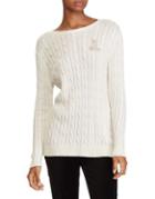 Lauren Ralph Lauren Petite Crest Cable-knit Sweater