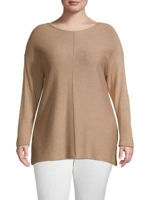 Context Plus Dropped Shoulder Pullover Top