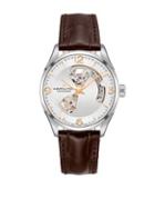 Hamilton Jazzmaster Open Heart Stainless Steel Automatic Leather-strap Watch