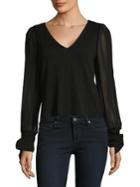 Highline Collective Sheer-sleeve Blouse