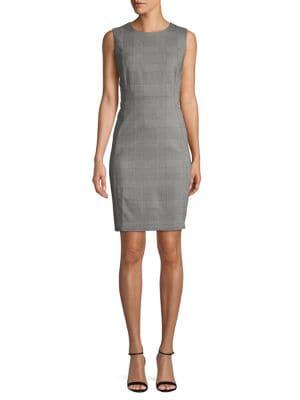 Calvin Klein Petite Plaid Sheath Dress