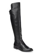 Calvin Klein Almond Toe Knee-high Leather Boots