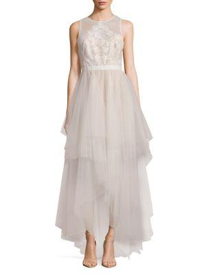 Bcbgmaxazria Riese High-low Halter Gown