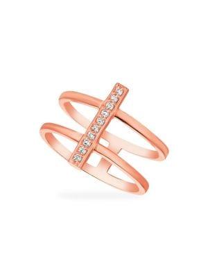Morris & David 14k Rose Gold & 0.09 Tcw Diamond Ring