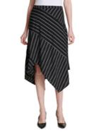 Calvin Klein Pinstripe Asymmetric Midi Skirt