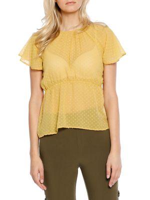 Walter Baker Addison Flutter Blouse