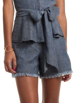 Trina Turk California Dreaming Anaheim Crosshatch Chambray Shorts