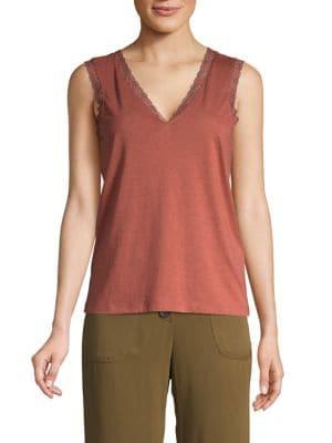 Vero Moda Lace-trimmed Sleeveless Top