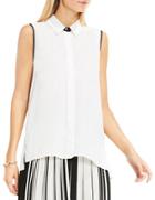 Vince Camuto Collared Button Down Blouse