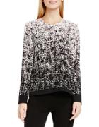 Vince Camuto Shadow Texture Printed Blouse