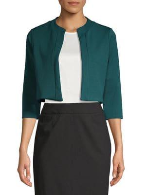 Quiz Cropped Open-collar Jacket