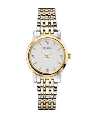 Bulova Ladies' Diamond And Two-tone Stainless Steel Watch 98p115