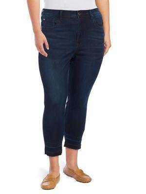 Seven7 Plus High-rise Cropped Skinny Jeans