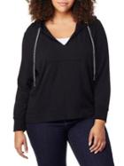 Rebel Wilson X Angels Plus Plus V-neck Chain-detail Hoodie