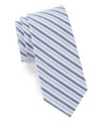 Cole Haan Striped Silk And Linen Tie