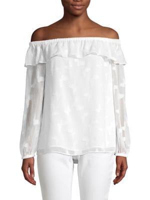 Michael Michael Kors Off-the-shoulder Butterfly Ruffle Top