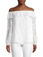 Michael Michael Kors Off-the-shoulder Butterfly Ruffle Top