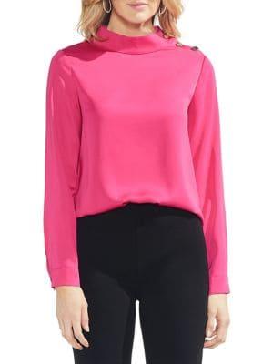 Vince Camuto Button Shoulder Blouse