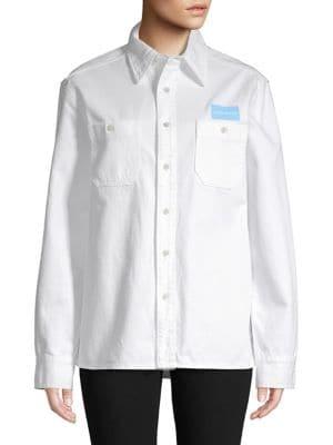 Calvin Klein Jeans Long-sleeve Logo Cotton Shirt