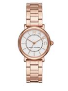 Marc Jacobs Classic Rose Goldtone Stainless Steel Three-link Bracelet Watch
